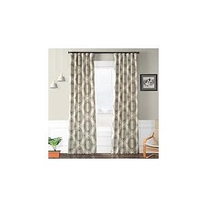 HPD Half Price Drapes BOCH-KC27B-120 Rideaux occultants imprimés pour Chambre à Coucher, Salon 50 x 120 cm (1 Panneau) Henné Noir