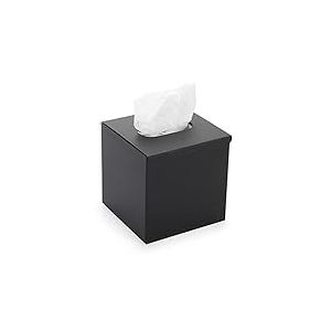 Sumnacon Housse de boîte à mouchoirs carrée – Élégant Support de boîte à mouchoirs cubique en Acier Inoxydable, Support Moderne en métal pour Commode, Table, Table de Nuit, Salle de Bain, vanité