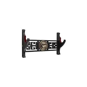 Ekkhysis Support Mural Katana Kylin 2 V elours Katana Rembourré，Support Sabre, Crochets Ajustables pour Tanto Rapier Light Saber Samurai Sword Cosplay Blade Tanjirou Demon Slayer Weapon Rack