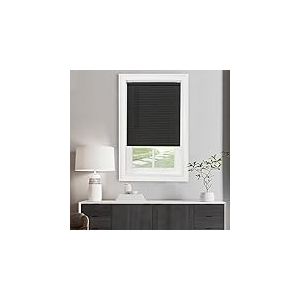 Achim Home Decor Mini Store sans Fil filtrant la lumière – 73 cm de Largeur, 122 cm de Long, Taille des Lattes de 2,5 cm – Noir – Stores de fenêtre horizontaux sans Fil GII Morningstar pour intérieur