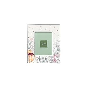 VALENTI & CO. - Disney Winnie l'ourson - Cadre en bois 15 x 20 cm - Cadre photo de table avec détails en argent - Idée cadeau pour bébé ou cadeau baptême - Cadre photo pour chambre d'enfant