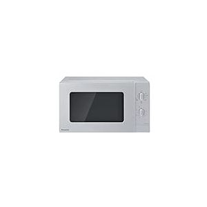 Panasonic NN-GM23QMEPG Four à Micro-Ondes Gril 20L avec Plateau en Verre et Grille Métallique, 800W, Grill 1000W, Décongélation, Réglage par Cadran, Quick 30, Minuterie, Argent