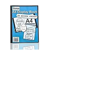 Arpan Porte-vues 48 pochettes Noir A4 Pour professionnels, professionnels, étudiants, projets, école, collège et usage personnel