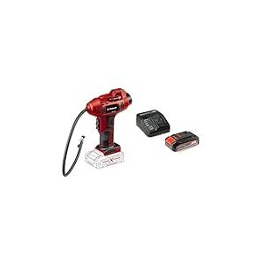 Einhell Compresseur pour voiture sans fil CE-CC 18 Li-Solo Power X-Change (Li-Ion, 18 V, 11 bar max., flexible &agrave; air comprim&eacute; 60 cm, fonction d&rsquo;arr&ecirc;t automatique) avec Chargeur et Batterie 2,5Ah