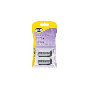 Scholl Rouleaux de Remplacement 2 en 1 Exfoliant et Lissant, Recharge pour Râpe Pieds, Remplacez Tous les 3 Mois pour Résultats Optimaux - Lot de 2