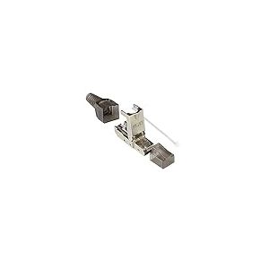 Good Connections Connecteur r&eacute;seau RJ45 Cat. 6A / 500 MHz/compatible 10 gigabits - Sans outils/montage sur terrain - Connecteurs RJ45 pour c&acirc;bles de pose et patch - Blindage STP - M&eacute;tal