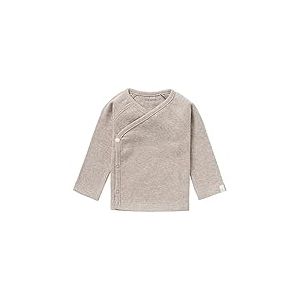 Noppies U Tee Overlap Ls Rib Nanyuki T-Shirt, Taupe mélangé-P757, 62 cm Mixte bébé