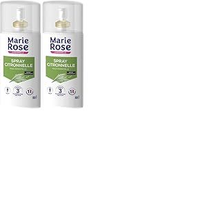 MARIE ROSE - Spray Citronnelle Huiles Essentielles - 100mL - Effet rafraichissant - Odeur Parfumée Huile Essentielle de Citronnelle - Fabriqué en France (Lot de 2)