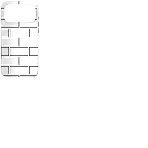 Motif Mur de Brique rectangulaire de Couleur Blanche Coque pour iPhone 17 Pro Max