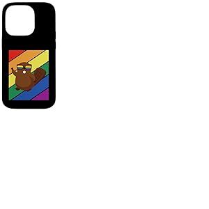LGBTQ Drapeau Gay Pride Mois Rainbow Beaver avec Lunettes LGBT Coque pour iPhone 14 Pro