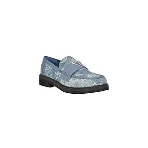GUESS Femme Shatha Mocassin, Bleu Denim, 36.5 EU