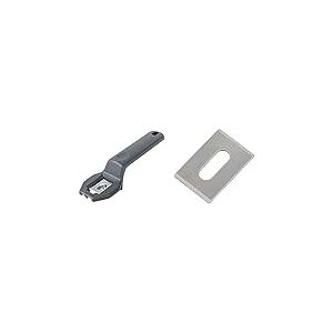 wolfcraft 4310000 3 Lames de Rechange Pour Rabot D'affleurage,argent & 4300000 Araseur de Chant pour Baguettes