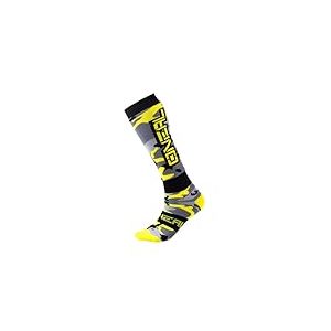 O'NEAL | Chaussettes de VTT Motocross | VTT Downhill Freeride | Absorbant la sueur, talon et semelle renforcés | Pro MX Ladies Hunter | Unisex | Adulte | Gris Noir Jaune | Taille unique