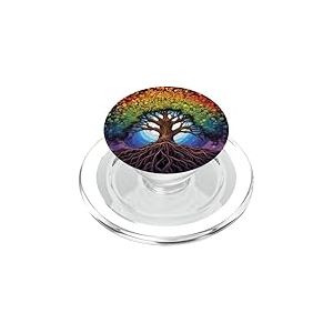 Arbre de Vie Arc-en-Ciel Pride Yggdrasil PopSockets PopGrip pour MagSafe