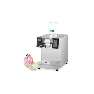 VEVOR Machine à Glace Râpée de Neige Commerciale, Machine à Râper la Glace 240 kg/24H, Machine à Glace Pilée en Inox, Système de Refroidissement par Liquide, Glace Rasée pour Dessert Boulangerie Café