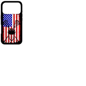Casque et bâtons Drapeau américain de Crosse Coque pour iPhone 17 Pro