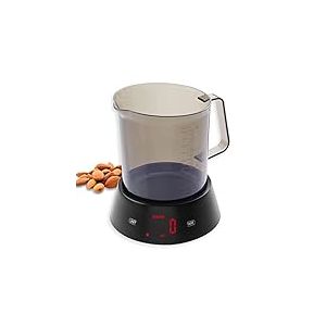 ADE Balance de cusine avec verre doseur | Balance alimentaire | Capacité de 1 litre e 3 kg | affichage LED | Cuisine accessoires electronique