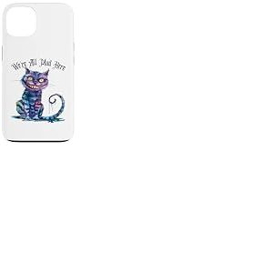 We're All Mad Here Cheshire Cat Alice Wonderland Book Boys Coque pour iPhone 13