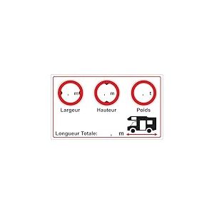 Autocollant Sticker pour Camping Car, Petit Accessoire de Cockpit pour Femme, Film Autocollant Blanc - Hauteur - Largeur - Longueur - 5.5 x 9.5 cm - French