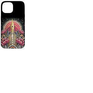 Stylo-Plume Art d&eacute;co avec Ornement Floral r&eacute;tro Vintage Coque pour iPhone 15