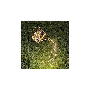 beper P207ILO002 Lampe solaire décorative pour le jardin et le patio, éclairage en cascade avec 36 mini-lampes LED, tige de 80 cm avec double cheville, antirouille, rechargeable, IP44