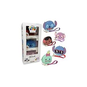 #sbabam Funny Box Disney Tsum Tsum Hand Bag Stitch, Sac à Main pour Filles et garçons avec Personnages Stitch, 3 pièces, Gadget d'anniversaire avec Autocollant