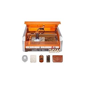 VEVOR Graveur Laser 20 W Machine Gravure et D&eacute;coupe Laser avec Cam&eacute;ra Int&eacute;gr&eacute;e, Zone de Travail 40 x 40 cm, Vitesse de Gravure 30000 mm/min, pour Bois, Cuir, Verre, Papier, Certains M&eacute;taux, Classe 1