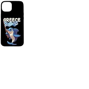 Costume Cool de Dauphin avec Drapeau de la Gr&egrave;ce Coque pour iPhone 15 Plus