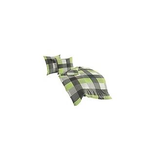 Bierbaum 6452_07 Parure de Lit, Flanelle, Kiwi, 135x200