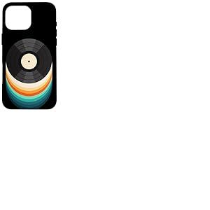 Disque Vinyle Rainbow Flow Art | Tourne-Disque de Musique r&eacute;tro Coque pour iPhone 16 Pro Max