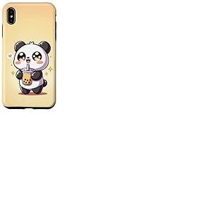 Cute Kawaii Panda Bubble Tea Kawaii Anime Kawaii Cute Panda Coque pour iPhone XS Max