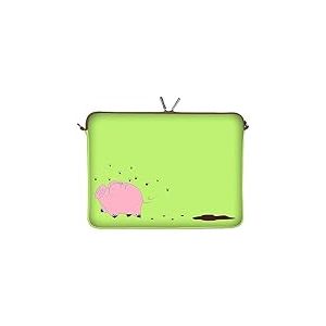 DIGITTRADE LS158-10 Happy Piggy Designer Netbook Sleeve Housse Pour Ordinateur Portable 10,2" (25,9 cm) Large Néoprène Pochette Sacoche