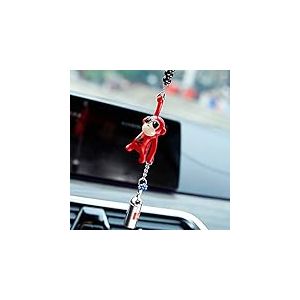 YGMONER Porter des Lunettes de Soleil Singe int&eacute;rieur de Voiture r&eacute;troviseur d&eacute;corations suspendues (Rouge et Bouteille d'azote)