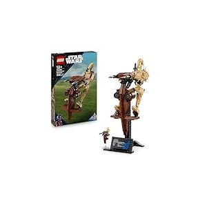 LEGO Star Wars 75428 La Menace Fantôme Droïde de Combat sur Son STAP - Jeu de Construction - Figurine de Droïde avec Speeder - Décoration - Cadeau Collector pour Garçon, Ado & Fans dès 12 Ans