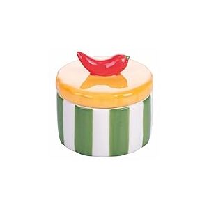 Villa d'Este Home Tivoli 2022 Pot en c&eacute;ramique 160 ml, couvercle design piment, Fruit Life