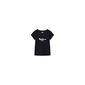 Pepe Jeans T-Shirt Fille HANA Glitter N Bleu (Dark Ecru White), 12 Ans, Bleu (Blanc &eacute;cru), 12 Ans