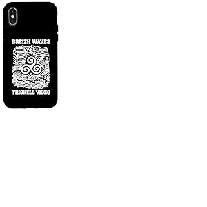 Bretagne Triskell Identit&eacute; Bretonne Oc&eacute;an Symbole Breton Coque pour iPhone X/XS