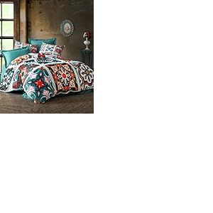 Nuit Des R&ecirc;ves Parure de lit Simple (155 x 200 cm), Impression 3D, Vert/Blanc/Rouge/Rose/Marron | 100% Polyester microsatin et Coton | Lavable en Machine, Fermeture &eacute;clair