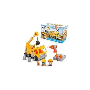 Learning Resources Grue Design & Drill Bolt Buddies , jouet à démonter avec perceuse électrique, jouets STEM préscolaires, garçons et filles, à partir de 3 ans, Jaune