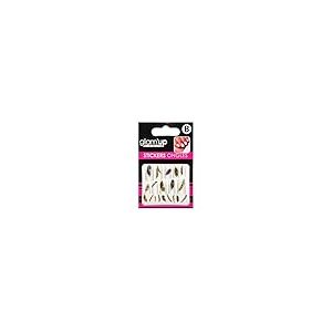Glam'Up Paris - Stickers pour Nail Art - Autocollants Nail Art pour Décoration Ongles - Nail Art Design Manucure - Facile à Utiliser - N°30-203 - Plumes Or et Argent