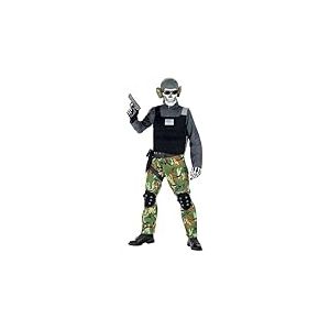 W WIDMANN MILANO Party Fashion - Costume enfant soldat squelette, uniforme militaire, déguisement carnaval