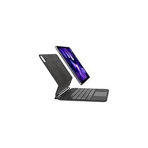 Belkin Étui Clavier Pro iPad avec Support magnétique, Clavier Bluetooth rétroéclairé, Commandes Multi-gestes, Rangement Apple Pencil, étui en Cuir, QWERTY, Touches multimédia pour iPad Air M2 11",