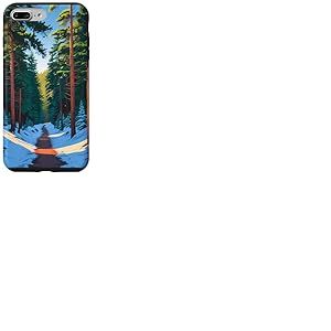 Sc&egrave;ne sereine de Cerfs des Bois, Hiver dans Une for&ecirc;t Coque pour iPhone 7 Plus/8 Plus