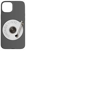 Disque Vinyle Blanc, Vinyle rétro Design, Platine DJ, Pop Coque pour iPhone 15 Plus