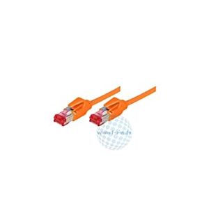 Tecline 71830A C&acirc;ble patch cat6a Ethernet S/FTP PiMF EIA/TIA Classe EA Orange 30 m