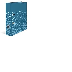 HERMA Lot de 5 classeurs à levier A4 bleus - Tranche de 70 mm - Très résistants avec motif - Finition brillante et impression intérieure - Classeur à anneaux pour enfants - Classeur d'archivage et