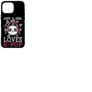 Fille K-Pop Qui Aime la Musique Pop cor&eacute;enne Panda Kawaii Coque pour iPhone 16 Pro Max