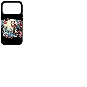 Chat Folklore Japonais dans Un Design r&eacute;tro Arbre Sakura esth&eacute;tique Coque pour iPhone 17 Pro