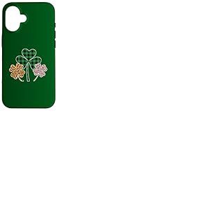 Three Clover Shamrocks Leopard Buffalo Plaid St Patrick Coque pour iPhone 16