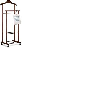 Tomaino Valet De Chambre Bois, Portant Vetement Solide à Roulettes, Valet De Nuit, Chevalet Vetements Pour Chambre - Ambrogio